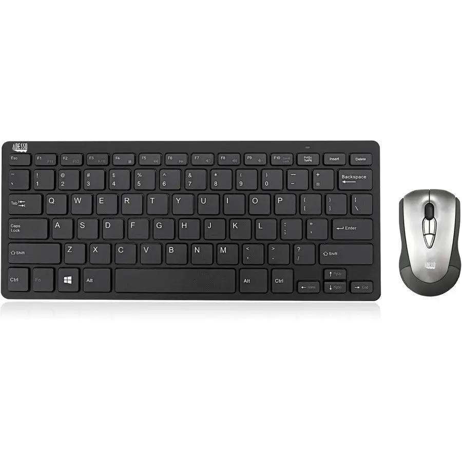Adesso Air Mouse Mobile with Compact Keyboard WKB-5100CB – Wireless Presentation Remote and Desktop Mouse for Windows PCs by Adesso, Inc