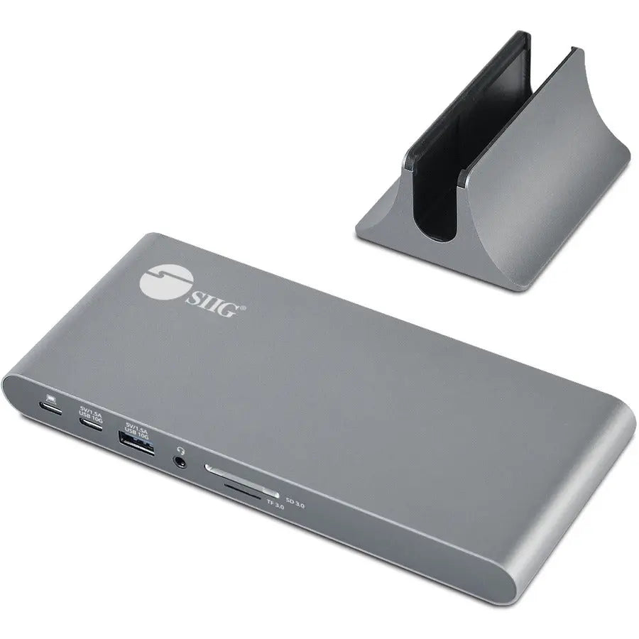 SIIG USB-C Dual 4K Video MST Docking Station with 60W Power Delivery and Multiple Ports