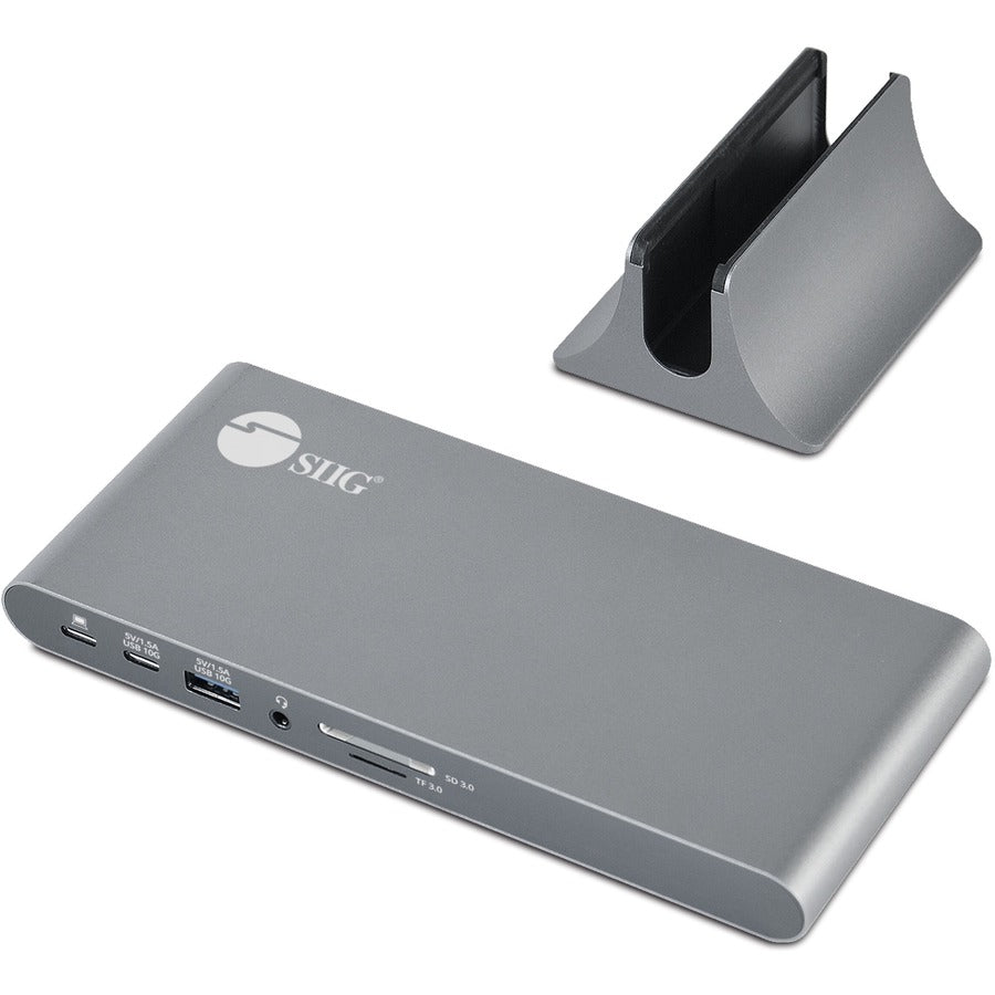 SIIG USB-C Dual 4K Video MST Docking Station with 60W Power Delivery and Multiple Connectivity Ports