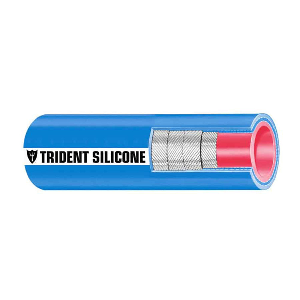 Trident Marine 3-inch x 36-inch Blue Silicone Wet Exhaust Hose - High Temp Marine Exhaust Hose with 10-Year Warranty