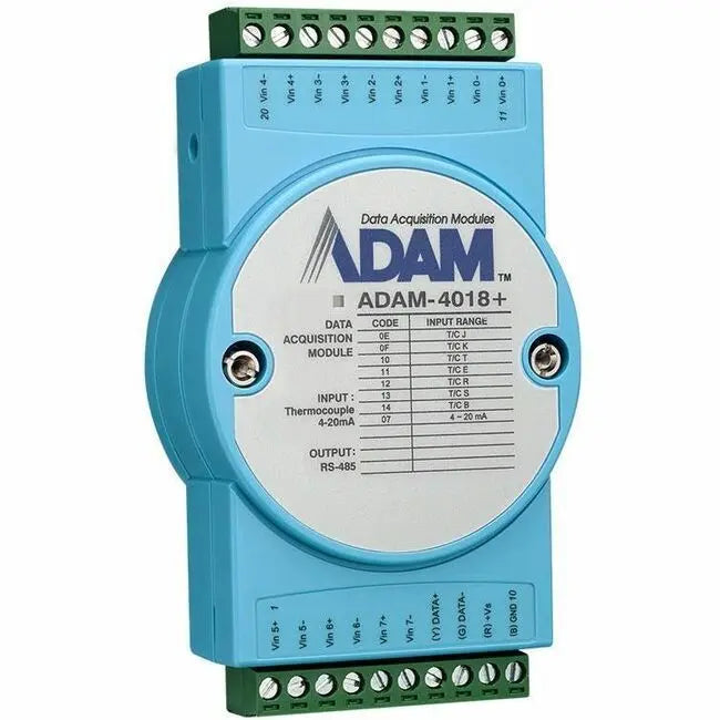 Advantech ADAM-4018+ Thermocouple and Current Input I/O Module with Modbus RS-485