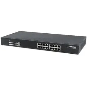 IC INTRACOM 16-Port Gigabit Ethernet PoE+ Switch - Rackmount Network Switch for Business and Home