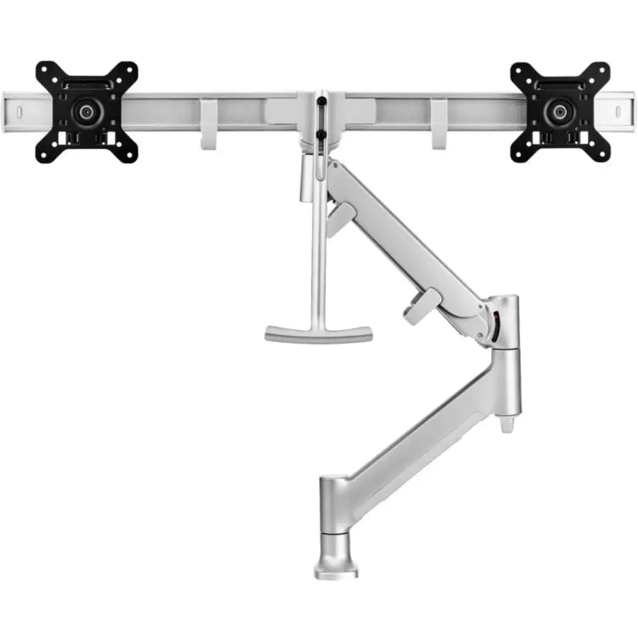 Atdec Dual Monitor Mount with Crossbar and HD Dynamic Arm - Black, Supports Up to 27" Displays