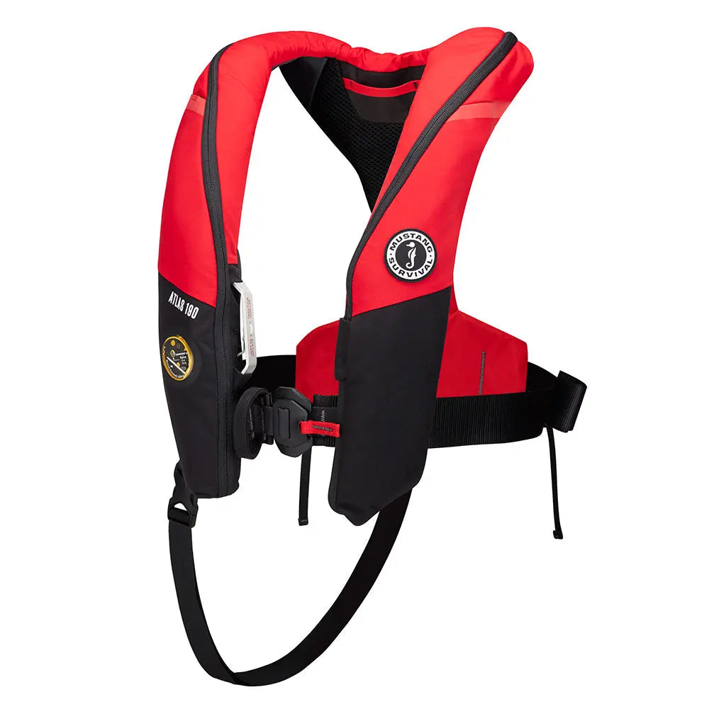 Mustang Survival Atlas 190 DLX Open Ocean Inflatable Personal Flotation Device - Red/Black