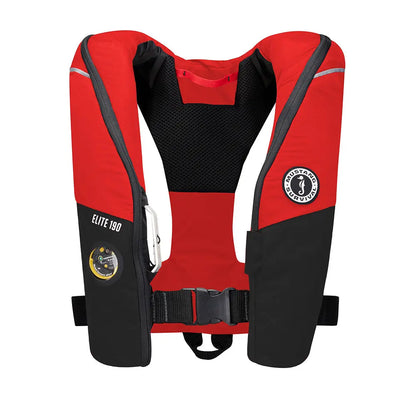 Mustang Survival Elite 190 Offshore Inflatable PFD - Red and Black