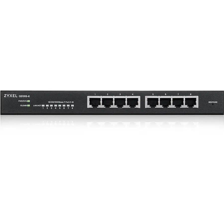 ZYXEL GS1915-8 8-Port Gigabit Smart Managed Switch with NebulaFlex Cloud Management