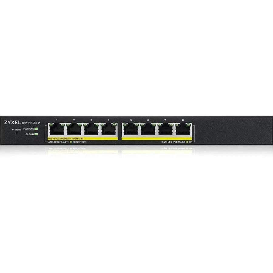 ZYXEL GS1915-8EP 8-Port Gigabit Smart Managed PoE Switch with NebulaCloud Management