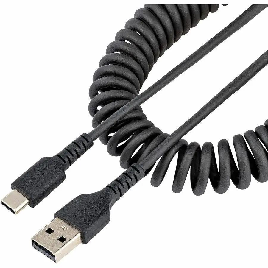 StarTech.com 20-inch Coiled USB-A to USB-C Charging and Data Transfer Cable - Rugged, Fast Charge Support by StarTech.com