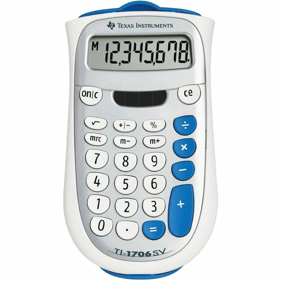 Texas Instruments TI-1706 SV Simple Calculator with Large Display and Dual Power