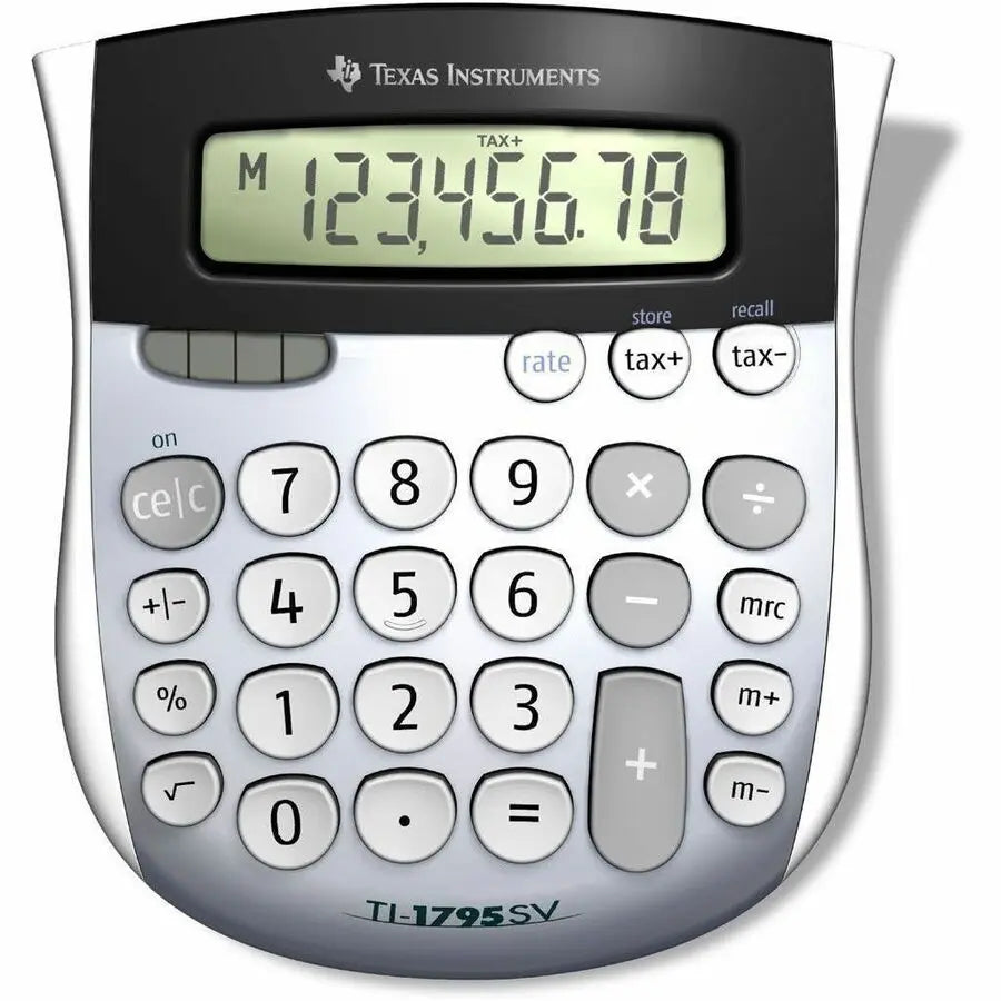 Texas Instruments TI-1795 SV Simple Desktop Calculator with Large Keys and Angled Display