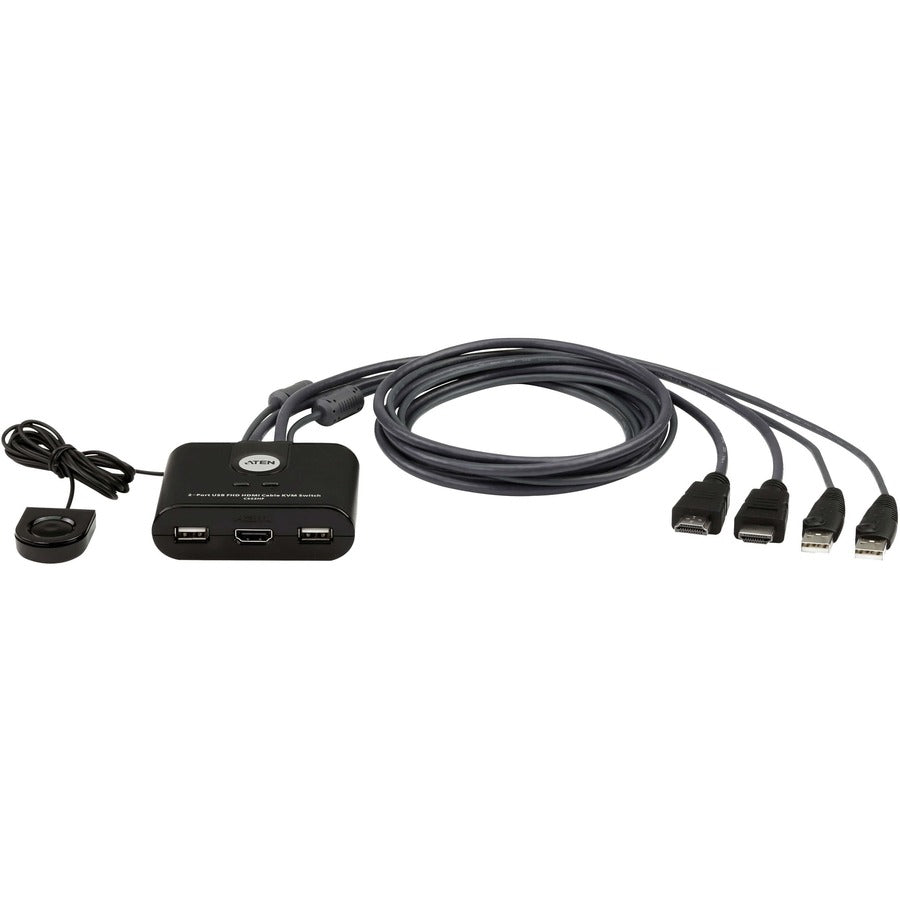 ATEN CS22HF 2-Port USB HDMI KVM Switch for Dual Computer Control