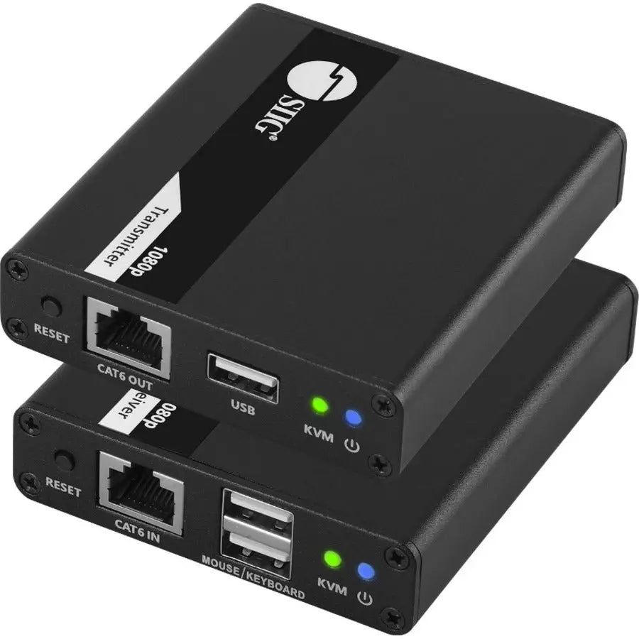 SIIG HDMI USB KVM Over Cat6 Extender - 70m for 1080p Video and USB 2.0 Signals