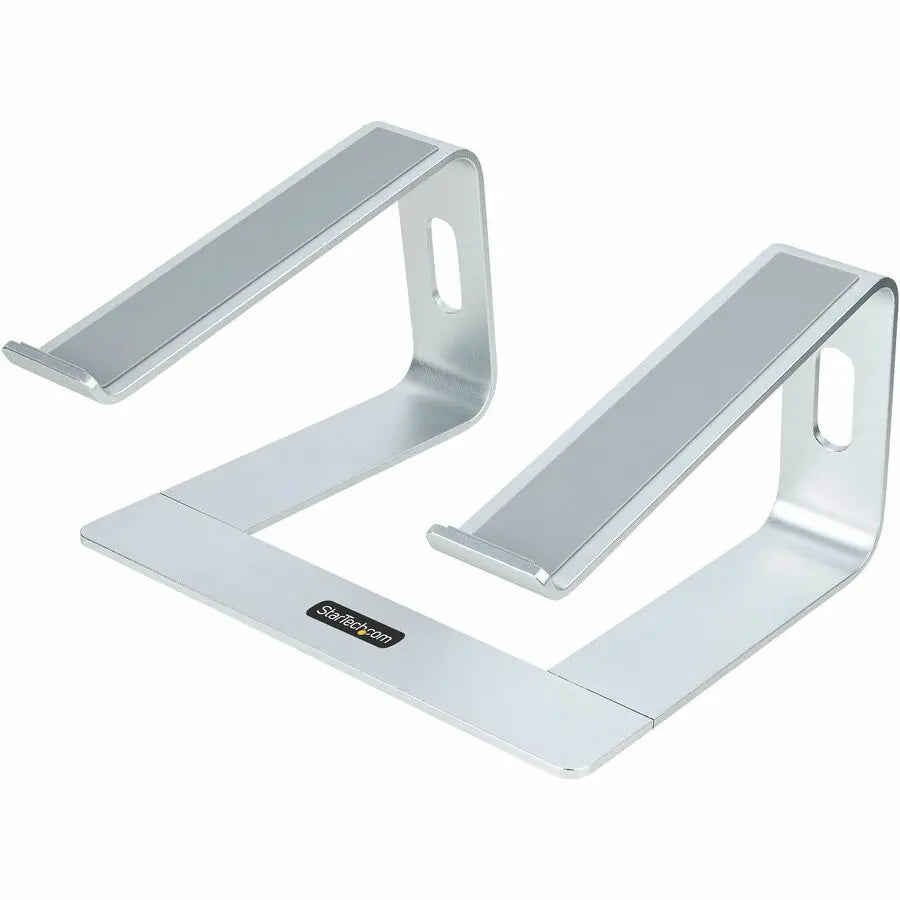 StarTech.com Laptop Stand for Desk - Aluminum Ergonomic Riser Supports Up to 11 lbs, Silver