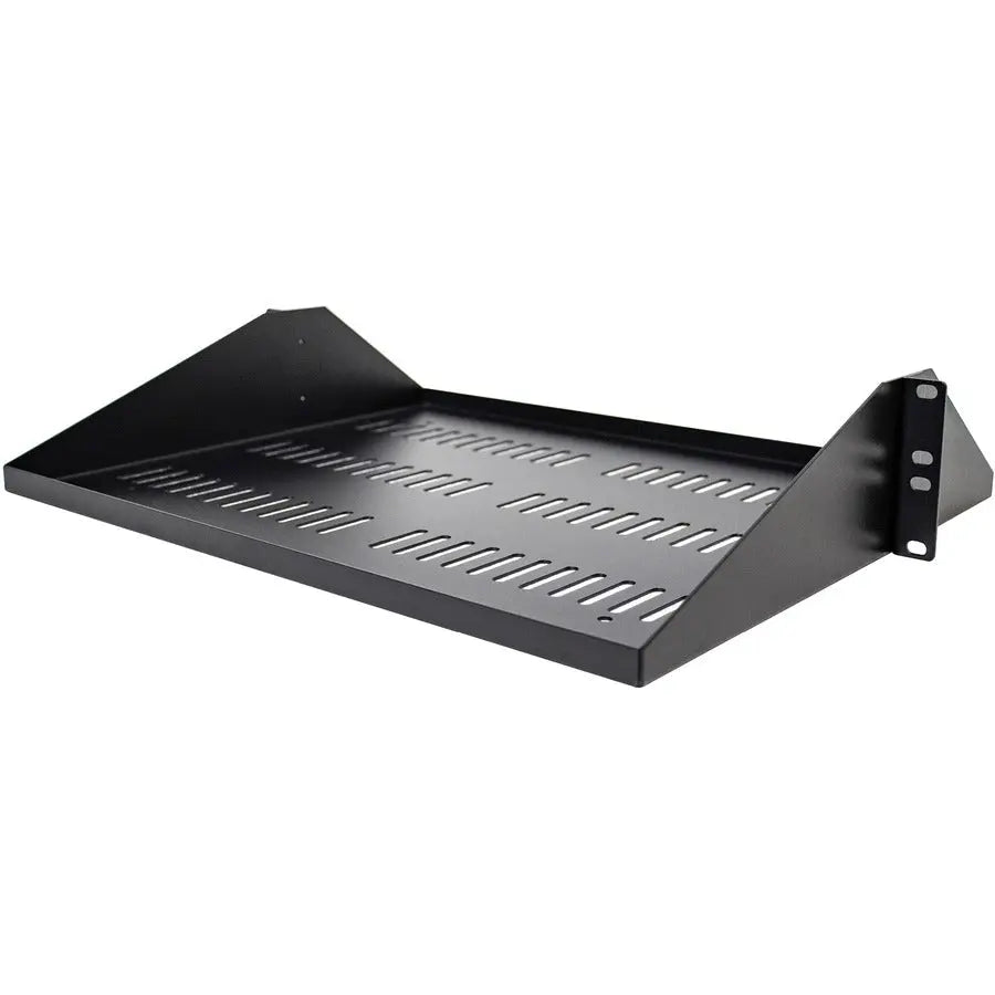StarTech.com 2U Vented Server Rack Shelf - Center Mount, 14-Inch Depth, for 19-Inch Data/AV/Network Cabinets