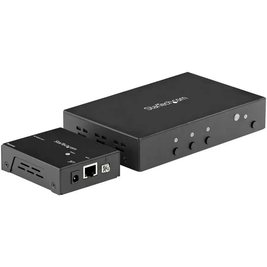 StarTech.com HDMI Extender over CAT6 with 3-Port 4K HDMI Switch – 115ft Range, HDBaseT Certified by StarTech.com