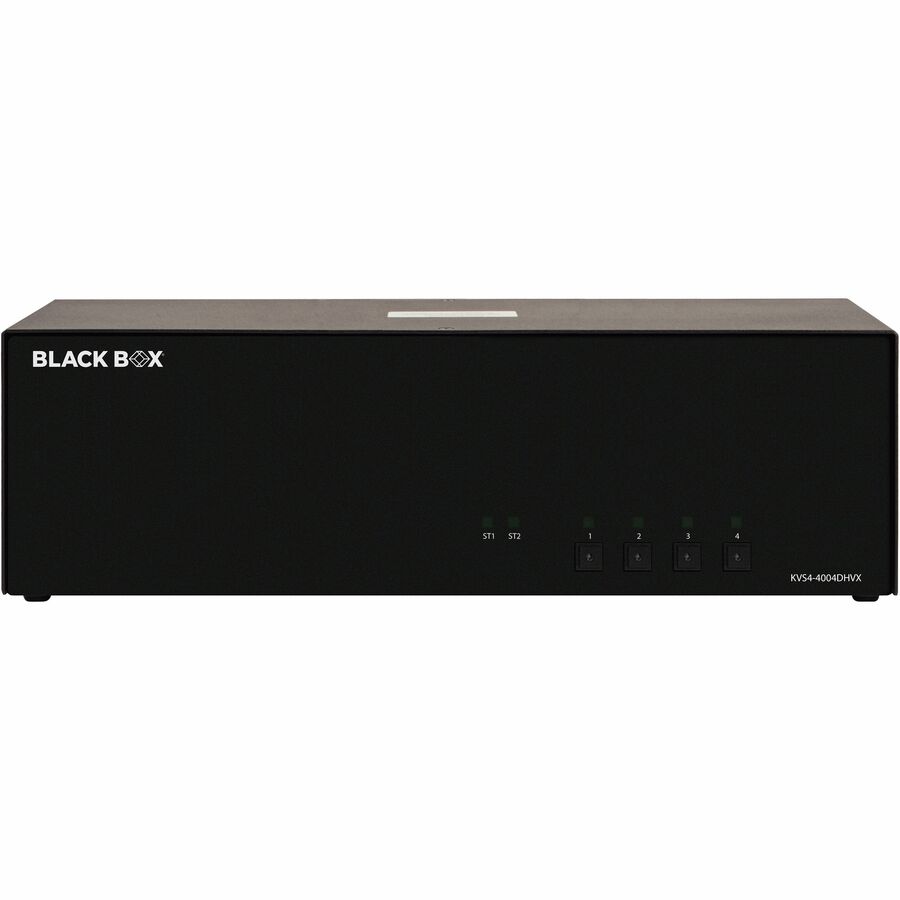 Black Box NIAP 4-Port Secure KVM Switch with Quad-Monitor Support and CAC Compatibility
