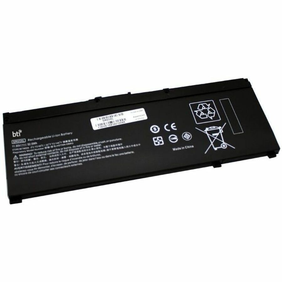 BTI SR03XL-BTI Laptop Battery for HP Omen 15-DC and Pavilion 17 Series - 11.55V 52.5Wh Li-Ion 3 Cell Replacement