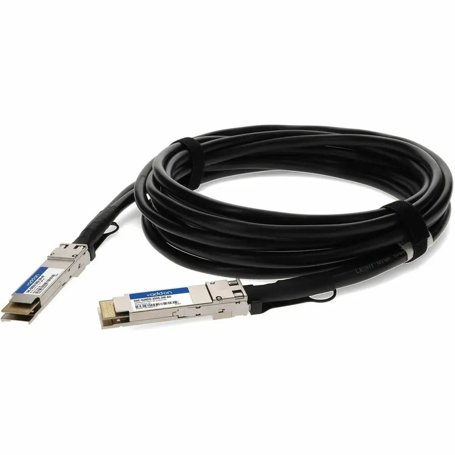 AddOn Dell® DAC-Q28DD-200G-2M Compatible TAA Compliant 200GBase-CU QSFP-DD Passive Direct Attach Copper Cable (2 Meters)