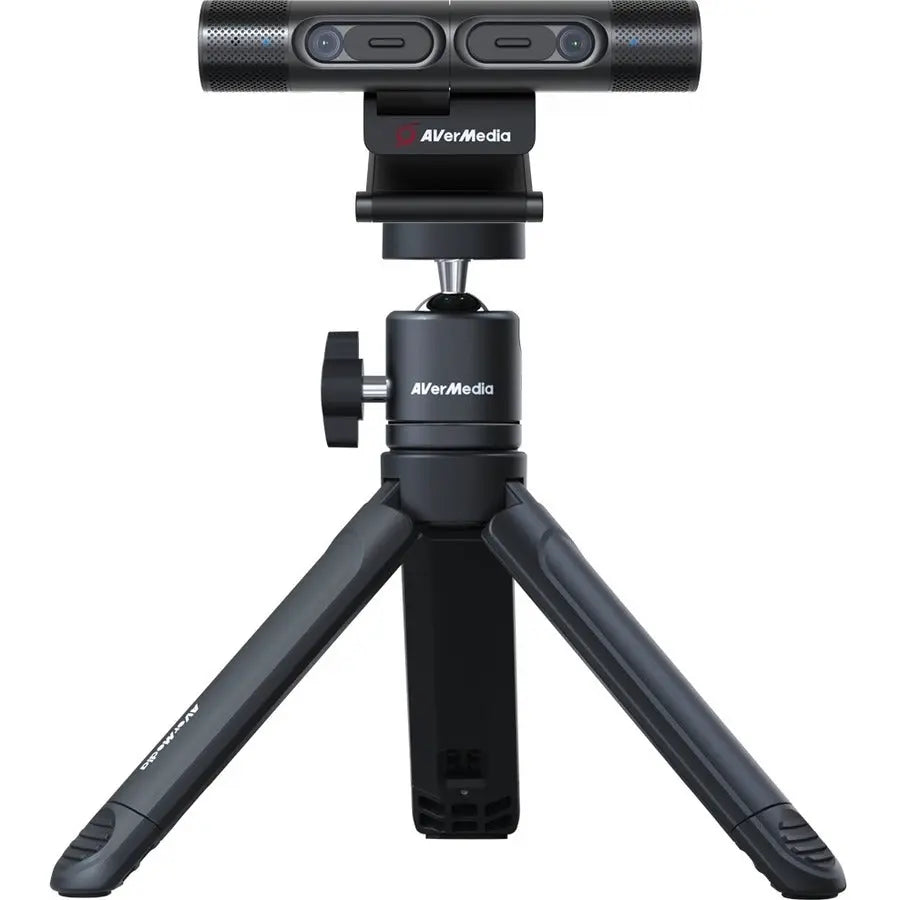 AVerMedia DualCam PW313D 2-in-1 Video Conferencing Camera with Dual Microphones and Adjustable Angles