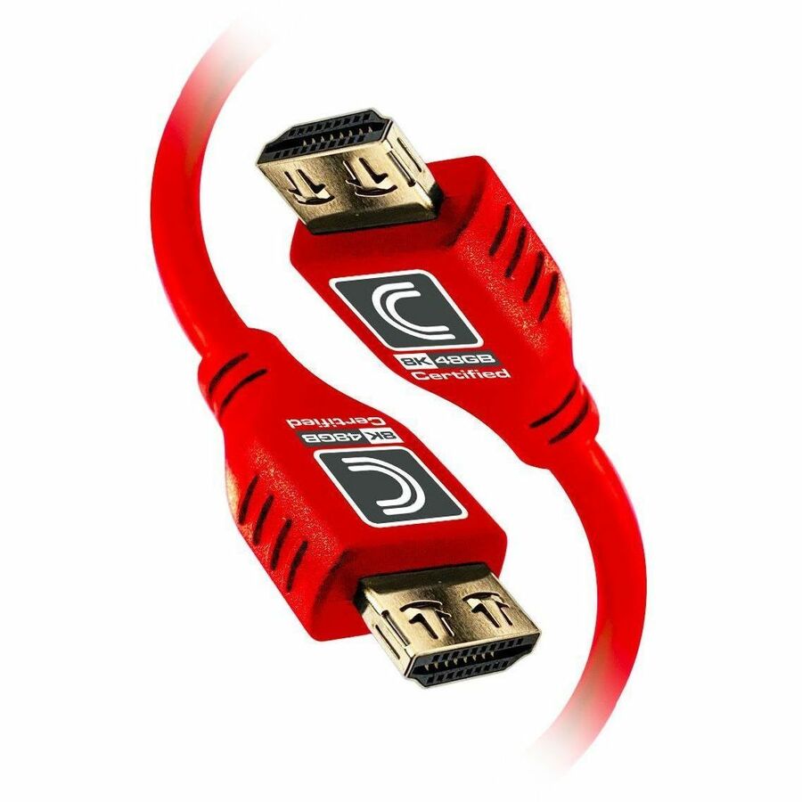 Comprehensive MicroFlex Pro AV/IT 9 ft 8K 48Gbps HDMI Cable, Red - MHD48G-9PRORED