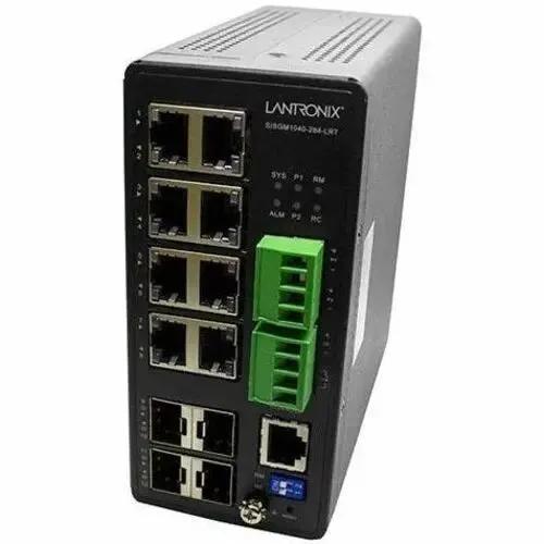 Lantronix SISGM1040-284-LRT Managed Hardened Gigabit Ethernet Switch for Industrial Environments by LANTRONIX - IOT