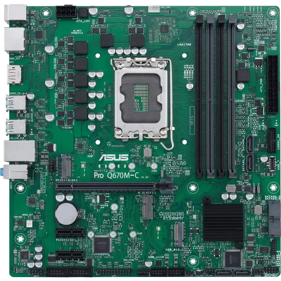 ASUS PRO Q670M-C-CSM Micro ATX Motherboard with Intel LGA 1700 Socket and vPro Support