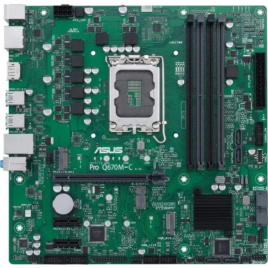 ASUS PRO Q670M-C-CSM Micro ATX Motherboard with Intel LGA 1700 Socket and vPro Support by ASUS Computer International