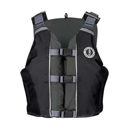 Mustang Survival APF Foam Vest - Universal Fit Black and Grey PFD for Boating and Watersports