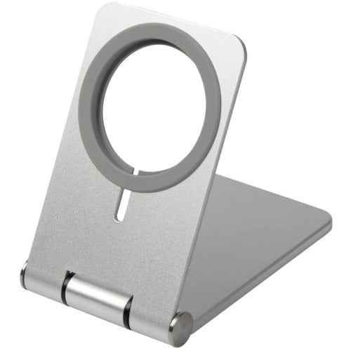 4XEM Desktop Mobile Device Stand with Adjustable Angle and Silicone Grip - Silver
