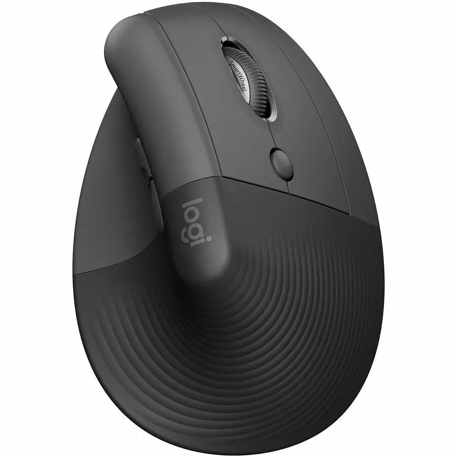 Logitech Lift Vertical Ergonomic Mouse, Wireless, Bluetooth or Logi Bolt USB receiver, Quiet clicks, 4 buttons, Graphite