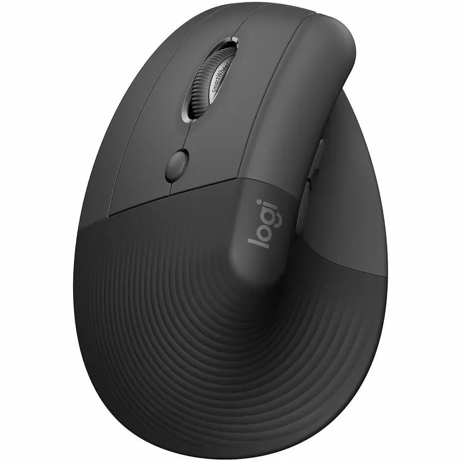Logitech Lift Left Vertical Ergonomic Mouse, Left-handed, Wireless, Bluetooth or Logi Bolt USB, Quiet clicks, Graphite