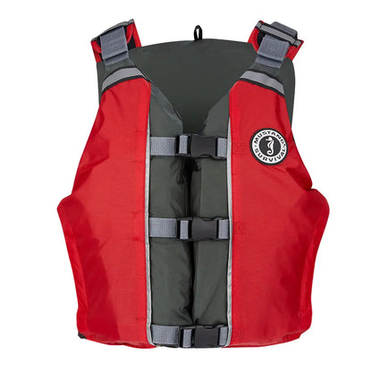 Mustang Survival APF Foam Vest - Universal Red/Grey PFD with Adjustable Fit and Breathability