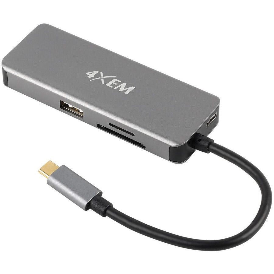4XEM USB-C 8-in-1 Multiport Hub with 4K HDMI, USB 3.0, SD Card Reader, and Power Delivery