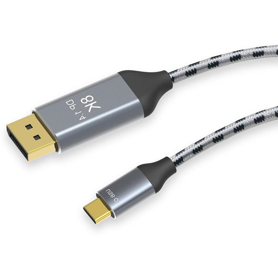 4XEM 8K/4K USB-C to DisplayPort Braided Cable – 6.5 Feet