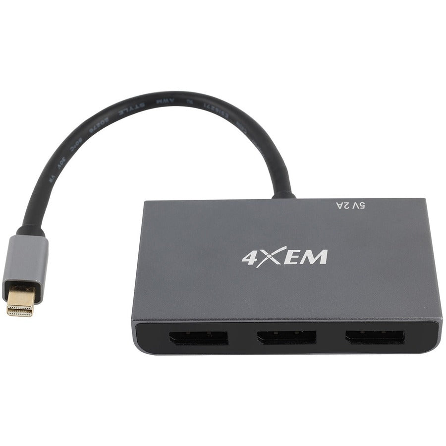 4XEM 3-Port Mini DisplayPort to DisplayPort Multi-Monitor Hub - Supports 8K & 4K Ultra HD