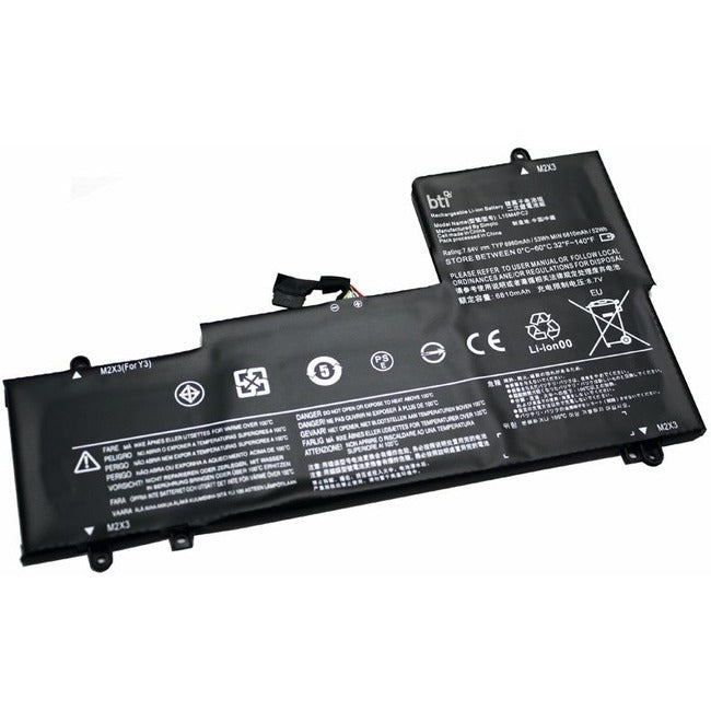 Battery Technology Inc. L15M4PC2 Laptop Battery for Lenovo Yoga Notebooks - 53Wh, 4 Cells, 7.6V