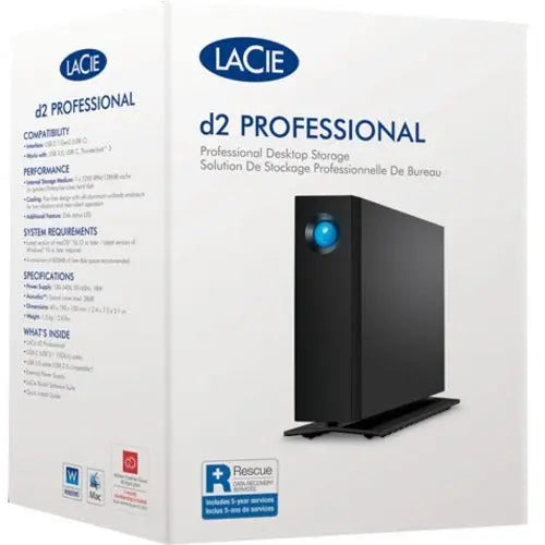 LaCie d2 Professional 20TB External Desktop Hard Drive with USB-C and Seagate IronWolf Pro