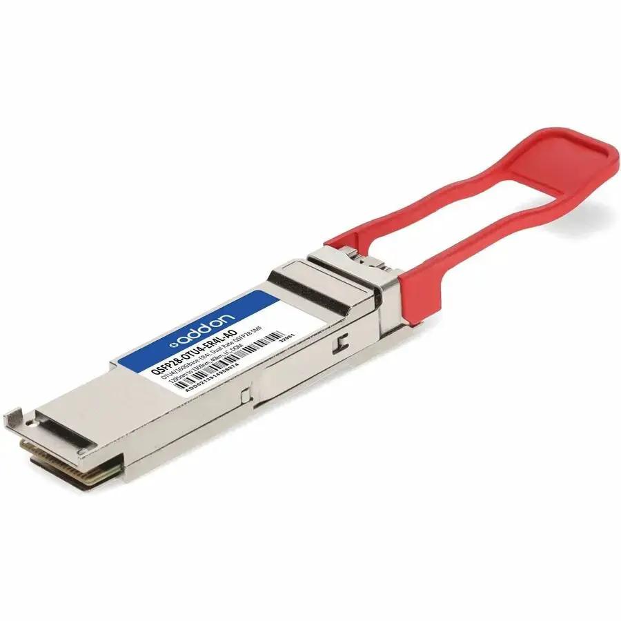 AddOn QSFP28-OTU4-ER4L-AO MSA and TAA Compliant 100GbE Optical Transceiver Module for Long-Range Data Transmission by ADDON