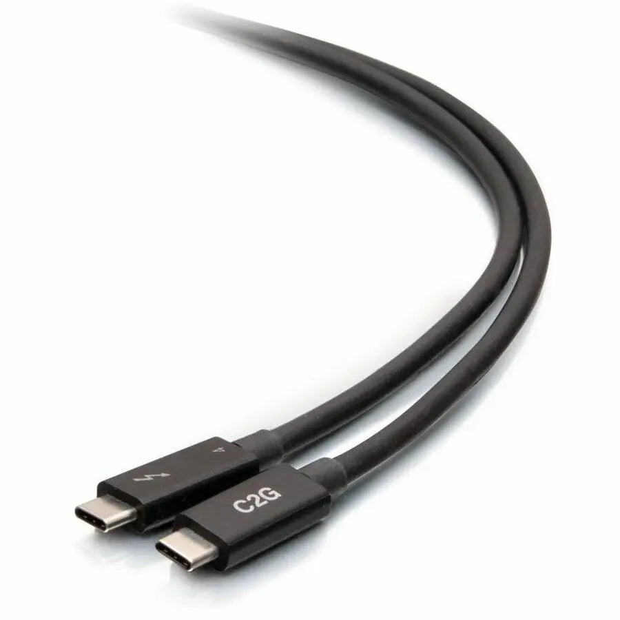 C2G 2.5ft Thunderbolt 4 USB-C Cable with 40Gbps Data Transfer, 8K Support and 100W Power Delivery