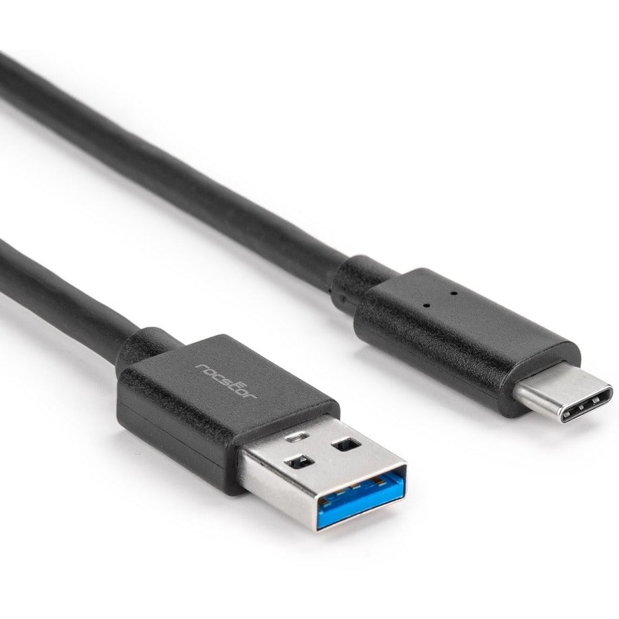 Rocstor Y10C286-B1 Premium 6 ft USB-C to USB-A 3.0 Cable with 60W Power Delivery