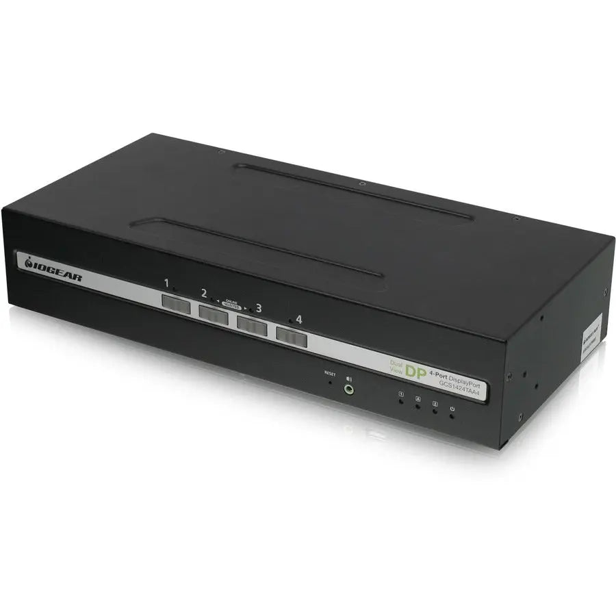IOGEAR GCS1424TAA4-UN 4-Port Dual View DisplayPort & HDMI Secure KVM Switch with Audio and Security Certification