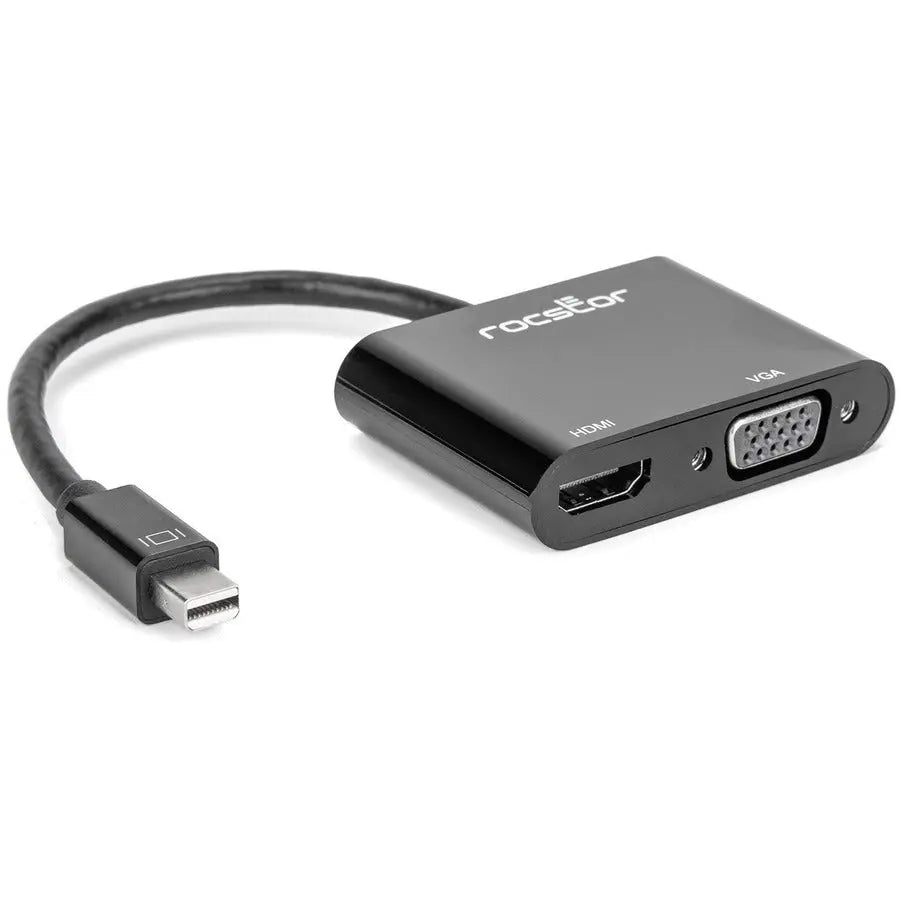 ROCSTOR Premium 2-in-1 Mini DisplayPort to HDMI 4K 30Hz or VGA Adapter Converter