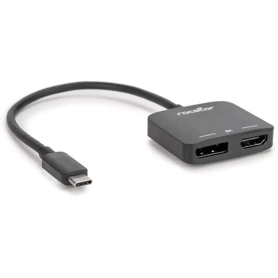 Rocstor Premium USB-C to HDMI & DisplayPort Adapter Y10A268-B1 for 4K & 8K Video Output