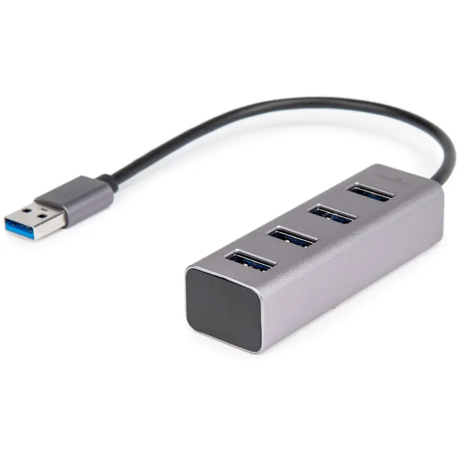 Rocstor Portable 4 Port USB-A Hub with SuperSpeed USB 3.0 - Compact and Reliable