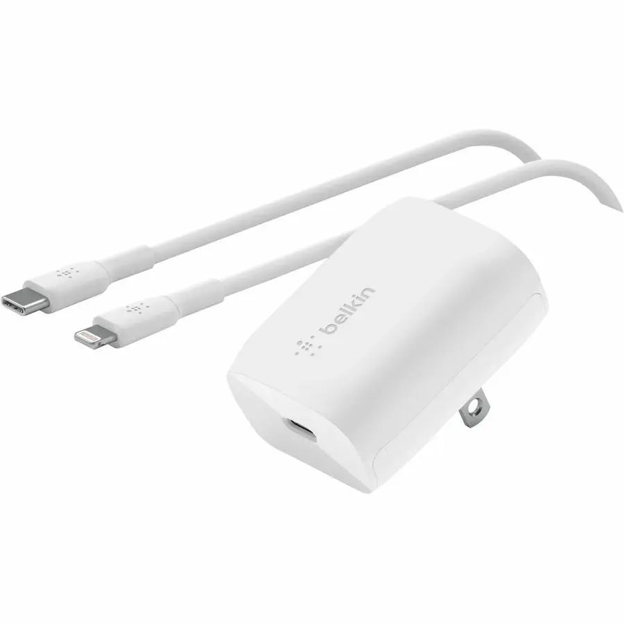 Belkin BoostCharge USB-C Wall Charger 20W with Lightning Cable – Fast Charging for iPhone, Galaxy, and More