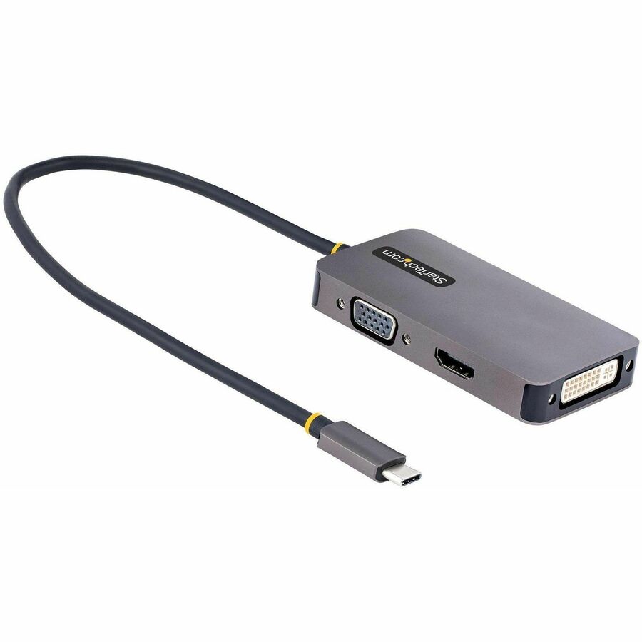 StarTech.com USB-C Multiport Video Adapter with 4K HDMI, DVI, VGA Support - Aluminum Build