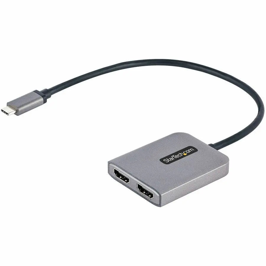 StarTech.com USB-C to Dual HDMI MST Hub MST14CD122HD – Supports 4K at 60Hz with HDR for Windows Laptops