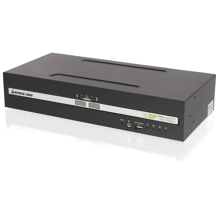 IOGEAR GCS1422TAA4C 2-Port Dual View DisplayPort Secure KVM Switch with Audio and CAC Support