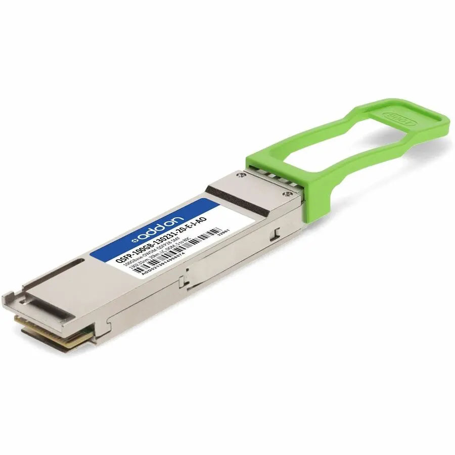 AddOn Juniper Networks Compatible QSFP28 Transceiver Model QSFP-100GB-130231-20-E-J-AO – 100GBase-OWDM for Long-Distance Data Transmission