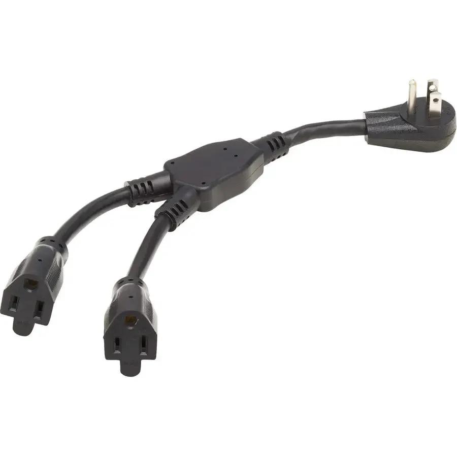 Eaton Tripp Lite Series Power Extension Cord Y Splitter, 1 ft, Black by Eaton Corporation
